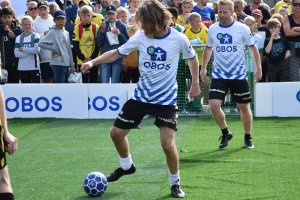 Både store og små koste seg med et gjensyn med to av våre største nummer 7. Foto: Fredrik Fjellvang