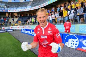 Amund Wichne etter seieren mot Stjørdals-Blink. Foto: Tor Erik Schrøder / NTB