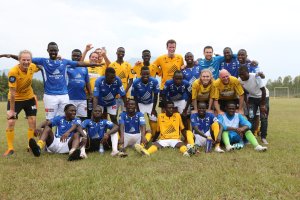 Norge-laget som fikset en sterk 4-3 seier mot Uganda.