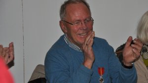 Harald Båsland med Kongens fortjenestmedalje