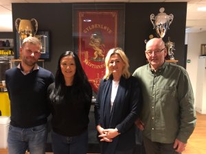 Fra venstre: Thom-Helge Henriksen, Elin Krumm,  Hilde Sørgaard, Dag Andersen