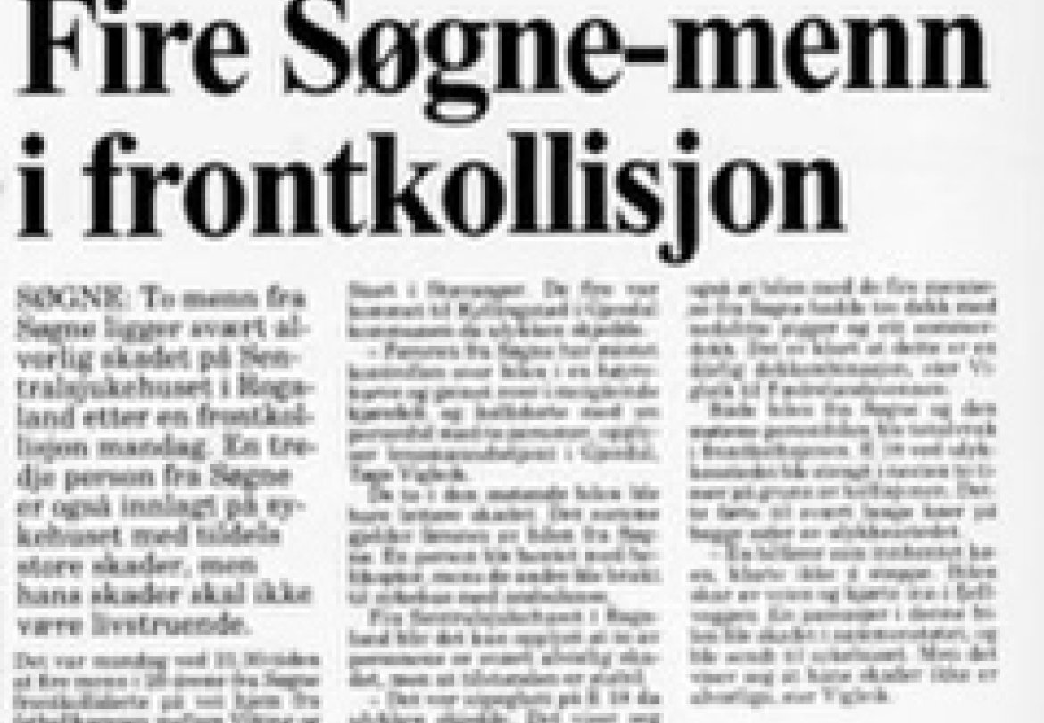 Fædrelandsvennen tirsdag 5. april 1994.