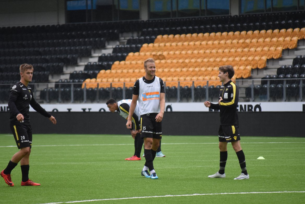 Det var høy temperatur, men smilet sitter alltid på lur.