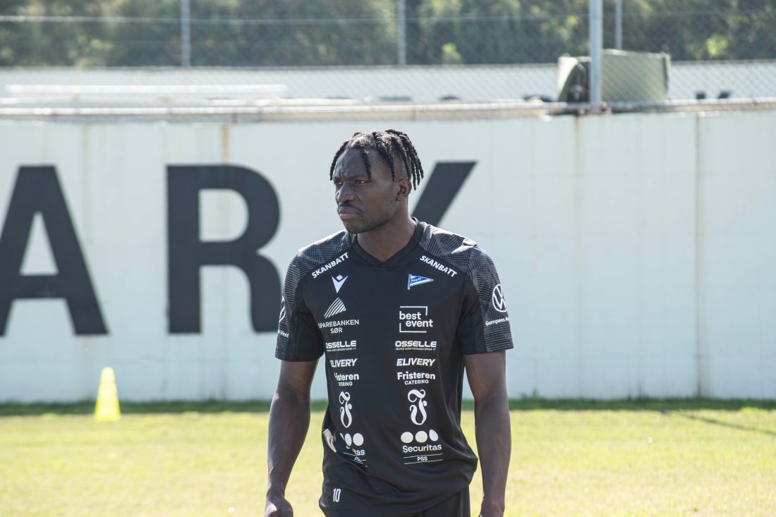 Alagie Sanyang under trening.