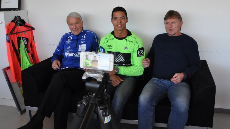 Ruthford Pedersen, Boujar og Skeie i forbindelse med sendingen på Facebook.