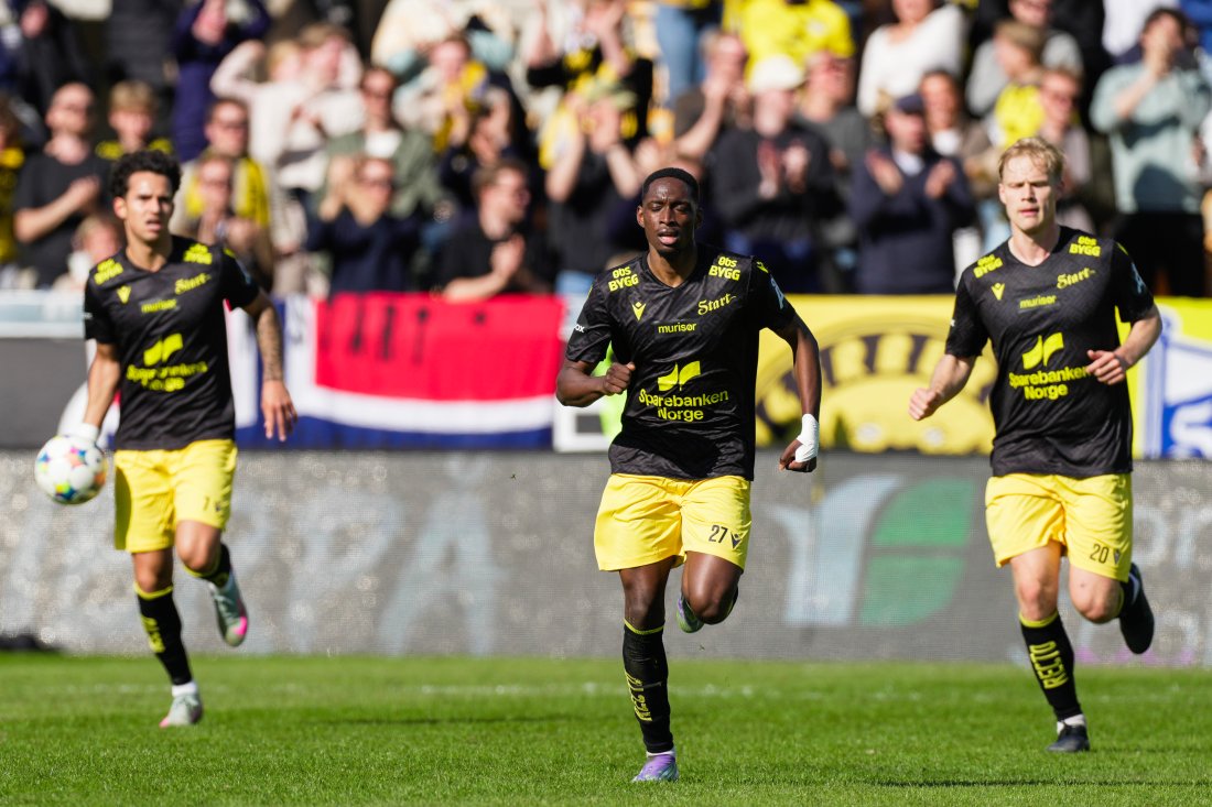 Ousmane Diallo scoret sitt første mål i Eliteserien forrige helg. Foto: Terje Bendiksby / NTB