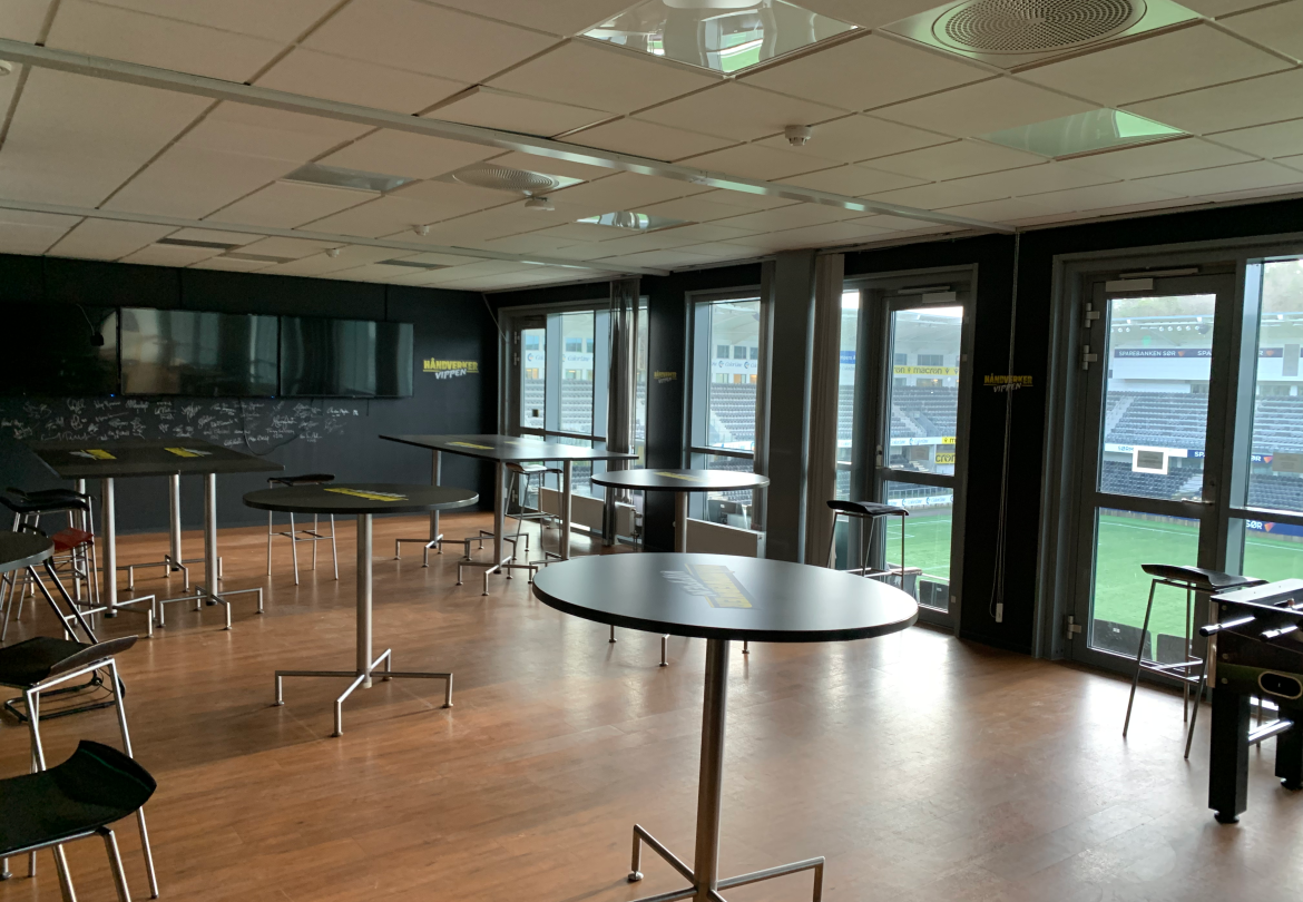 Fellesområde like ved losjene.