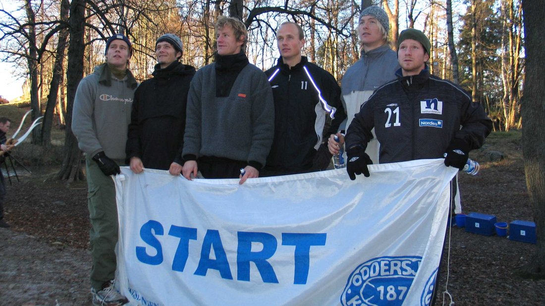 Lagbilde Middelhavsfarerne. De vant, men vet det ikke da bildet ble tatt
