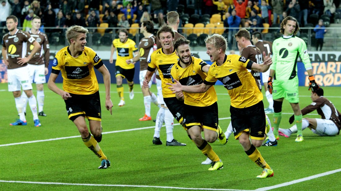 Det har vært noen spennende oppgjør mot Mjøndalen gjennom tiden. Her fra 2015, da vi spilte 1-1 mot dem hjemme i Tippeligaen