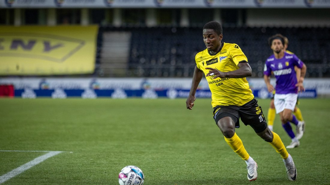 Mustapha Isah hadde et halvt år med vimpelen på brystet i 2024. Han spilte 12 kamper for oss og scoret 6 mål. Foto: Daniel Haus.