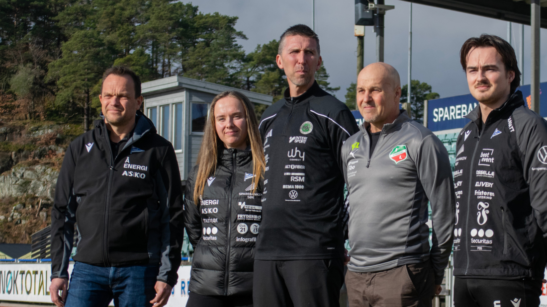 Katrine Waage (nr. to fra venstre) og Sondre Vinjevoll (nr fire fra venstre) har gjort en stor og bra innsats inn mot MK og Lyngdal siden Start Vest startet i 2025. Foto: Arkivbilde.