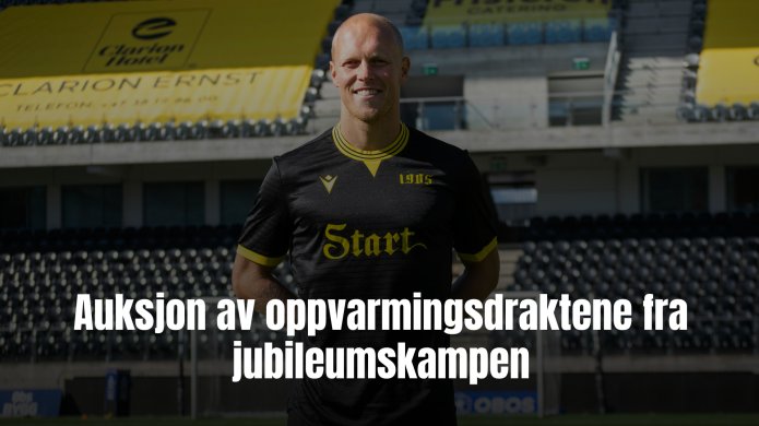 Auksjon av oppvarmingsdraktene på jubileumskampen