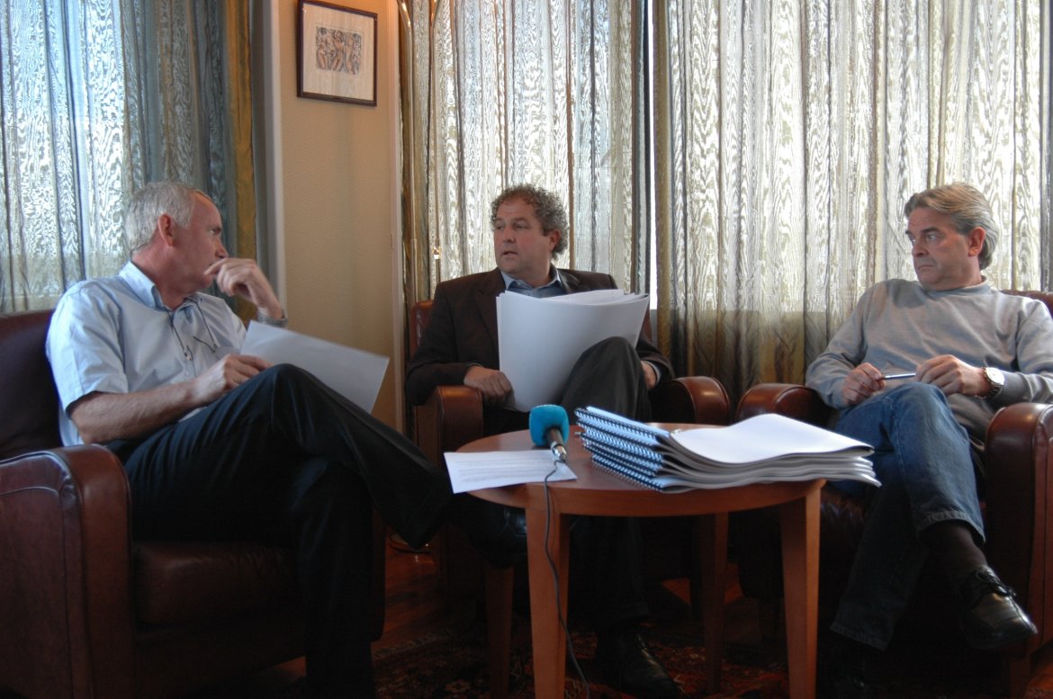 Erik Geelmuyden, Ernst Ravnaas og Trond Willy Wilhelmsen er klare til å presentere