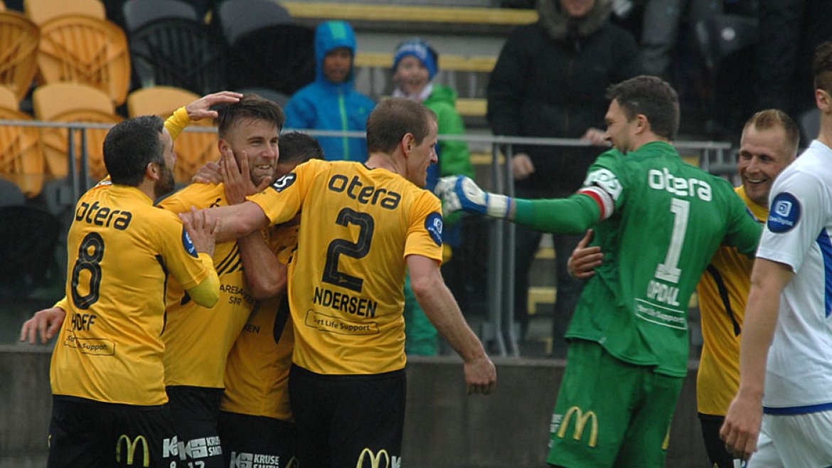 Start-FKH Jubel etter Gummis 3-1 scoring