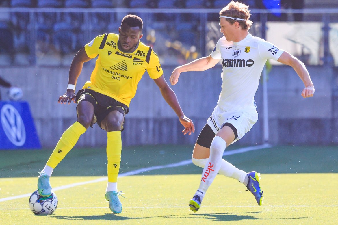 Alagie Sanyang mot Raufoss. Foto Tor Erik Schrøder